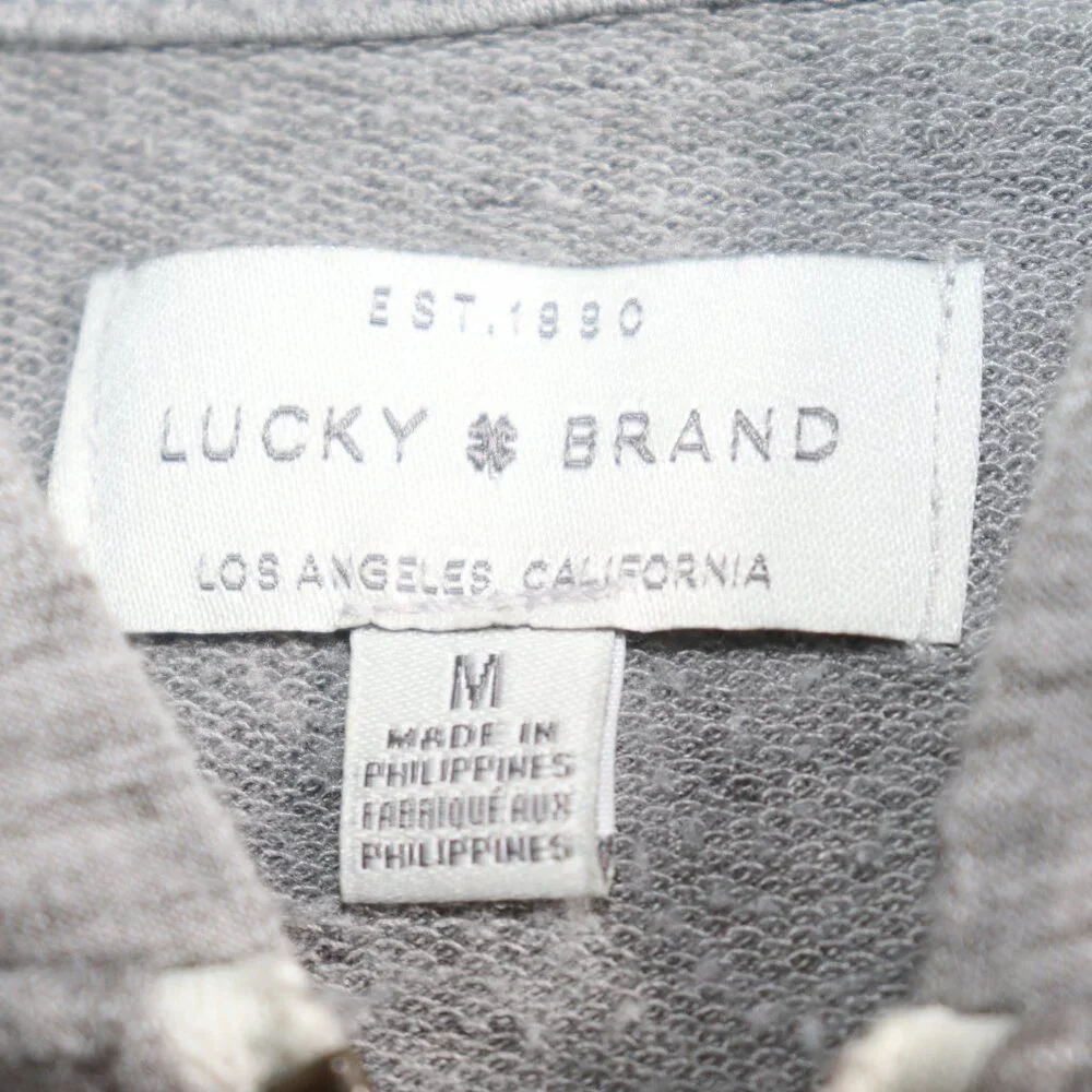 Lucky Brand Grey Cardigan Sweater Hoodie Lot Size Medium